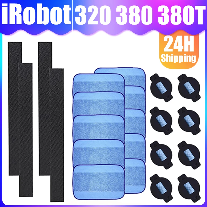 Robot Wheel Tire Mop Cloth Water Cap For iRobot Braava 320 380 381 380T 390 390T Mint 4200 4205 5200 5200C Replacment Parts