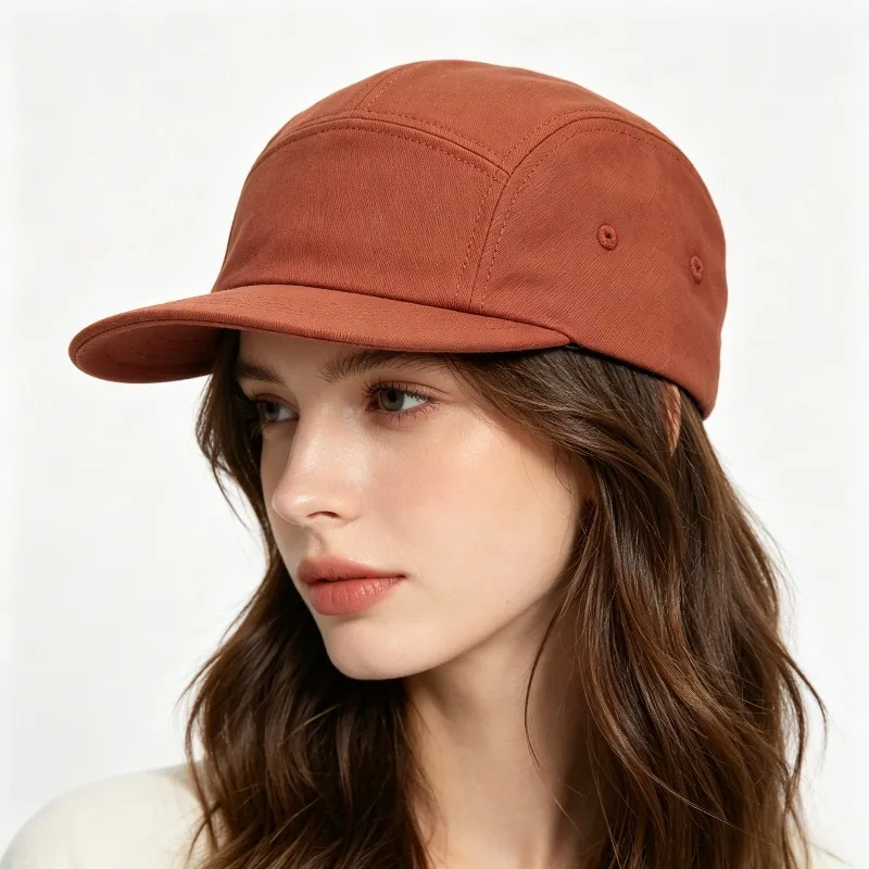 Gorras de Béisbol Negras Lisas de 5 Paneles, Talla Grande, de Secado Rápido, de Nailon, Gorras Planas de Hip Hop para Hombre y Mujer, 62-64 cm