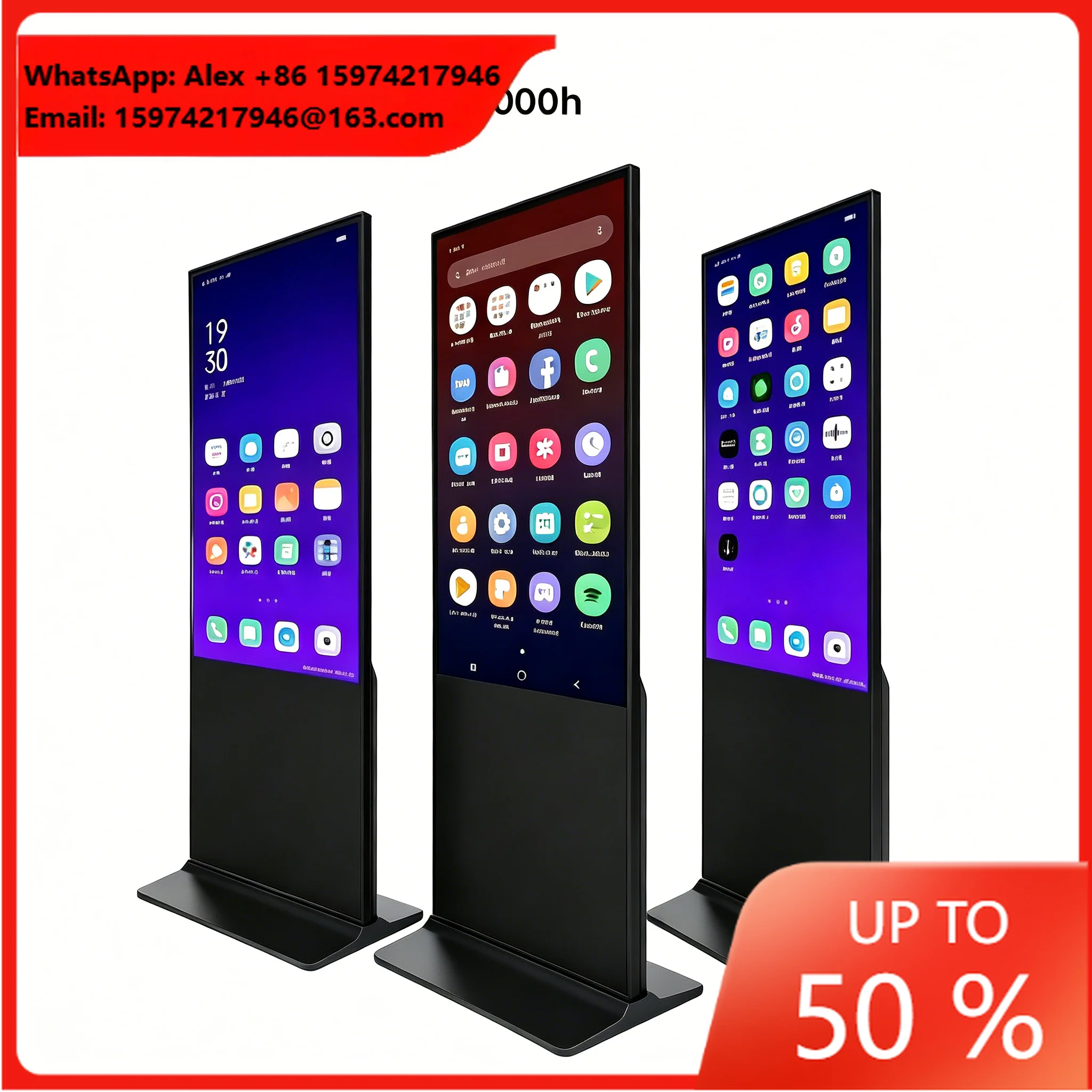 32 43 55 65 Inch Indoor Outdoor Lcd Digital Signage Floor Stand Touch Screen Kiosk Oem Odm Ad Display Machine For Shopping Mall