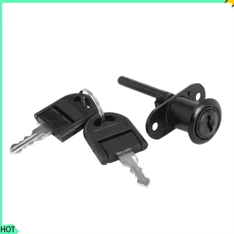 AWAH 4X Zinc Alloy Computer Desk Cabinet Mailbox Drawer Cupboard Locker Cam Lock With Keys, Black