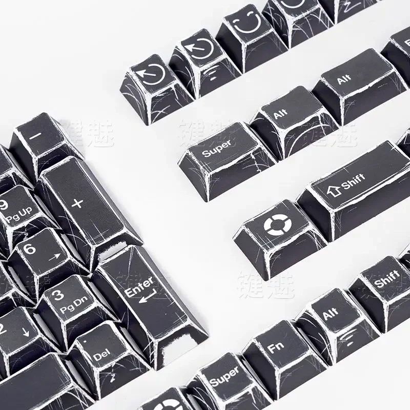 Juego de teclas con tema cómico de 151 teclas, tapa de teclado estilo Manga PBT, perfil de cereza, tecla para juegos para teclado mecánico 1.5u Alt