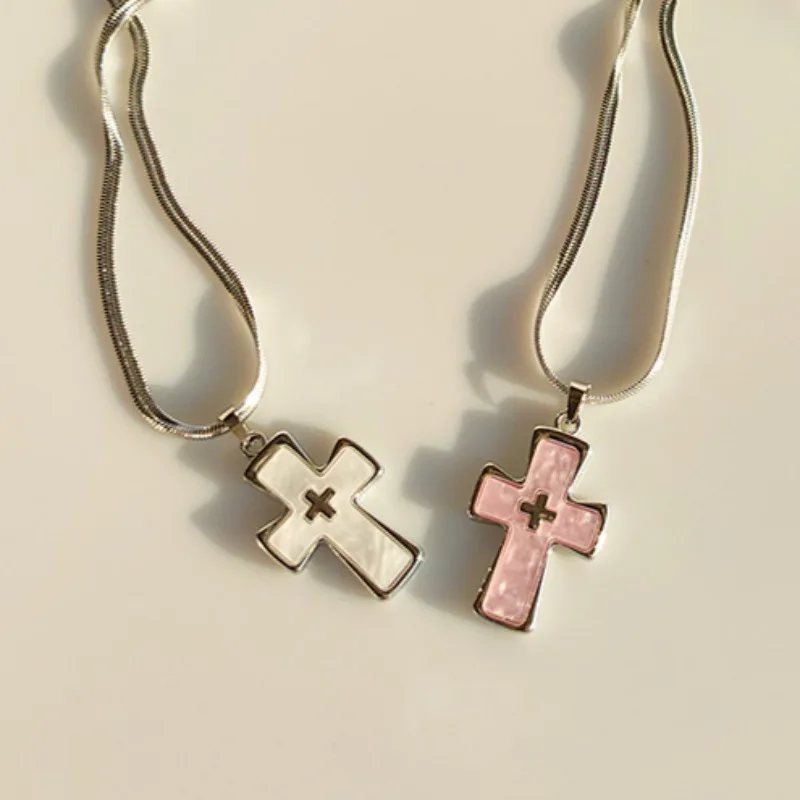 Hip Hop Trend Stainless Steel Cross Pendant Necklace Unisex Hundreds of Fashion Personality Party Necklace Jewelry Accessories