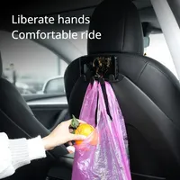 Car Rear Seat Phone Holder for Tesla Model 3 Y S X 3+ Model Y Launch 2025 Back Seater Headrest Bracket with 4 Hook Bag Organizer