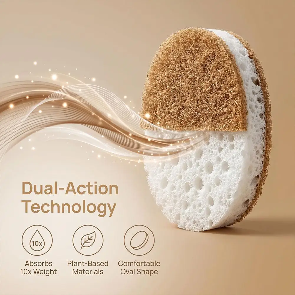 10Pcs Kitchen Cleaning Sponge Pack Non-Scratch Dish Washing Scrubber Eraser Dual-Sided Multi-Purpose Household Cleaning Pad