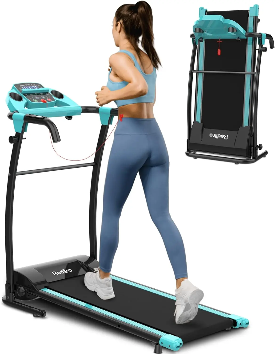 

Electric Treadmill Foldable Exercise Walking Machince for Apartment Home/Office Jogging Compact Folding Easy Assembly 12 Preset