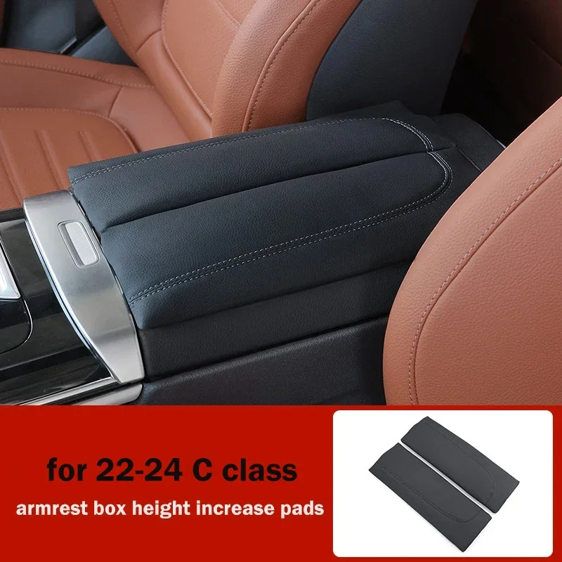 

Center Console Armrest Box Cover Pad For Mercedes Benz C GLC Class W206 X254 Leather Anti-Scratch Armrest Cushion