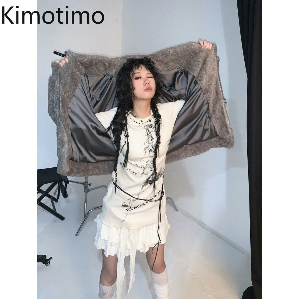 

Kimotimo, женские футболки с длинными рукавами и принтом в стиле панк, Harajuku Y2k, эстетические повседневные базовые топы с круглым вырезом, винтажная уличная одежда, Ropa Mujer