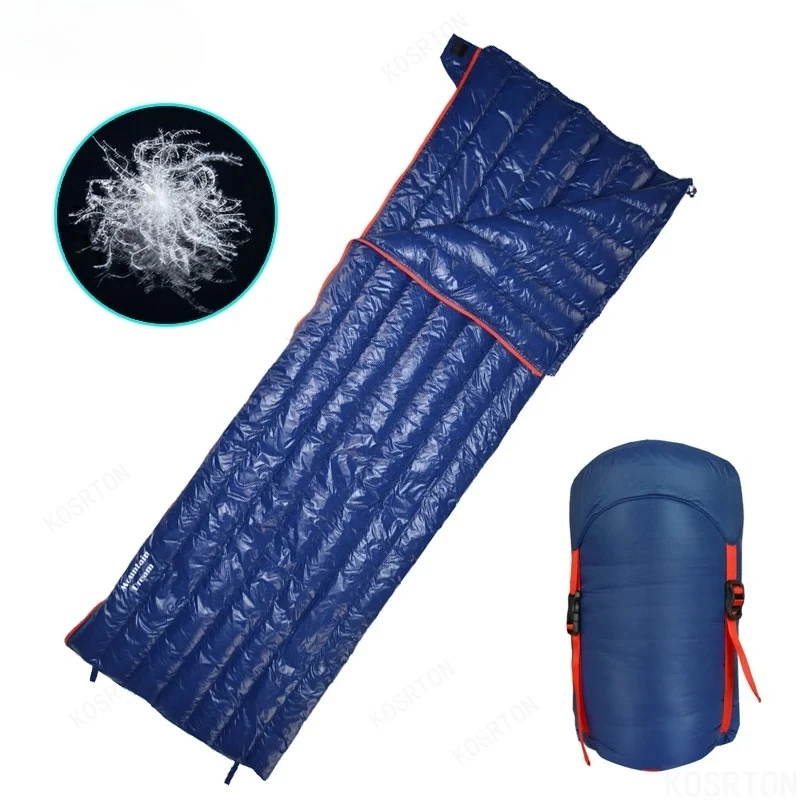 

Camping Sleeping Bag 90% Goose Down Adult 200*73cm Envelope Type Ultralight Portable Sliping Down Sleeping Bag 3 Season Warm