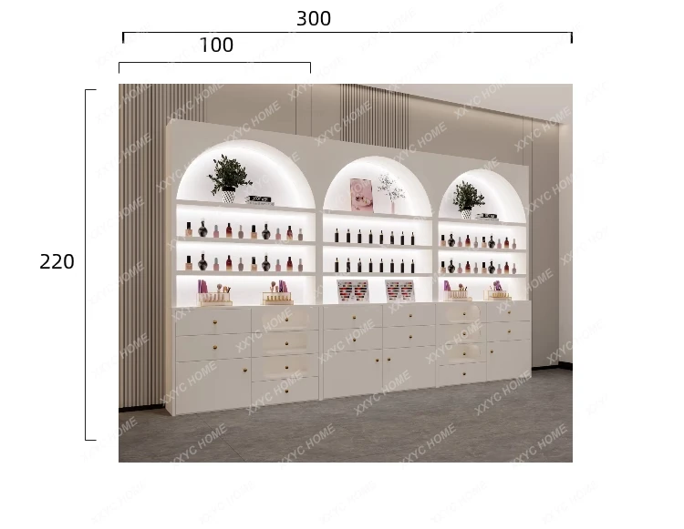 

Шкаф-витрина для дизайна ногтей Шкаф-витрина для косметики Шкаф-витрина для клея для лака для ногтей