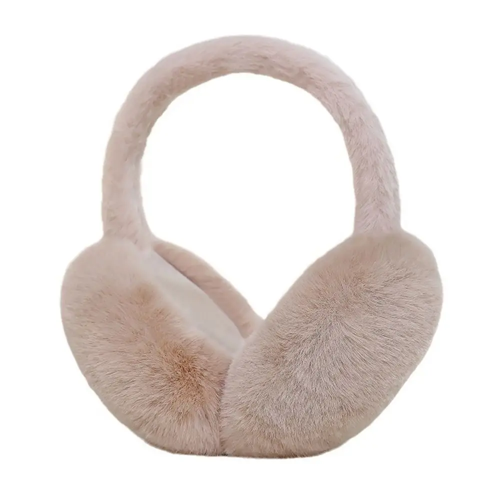 New Warm Plush Ear Warmer Folding Solid Color Earflap Cold Protection Thickened Ear Cover Men