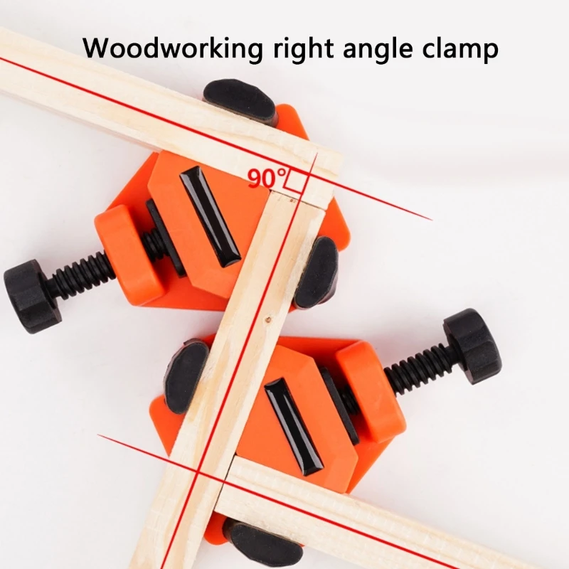 Herramienta esencial abrazadera carpintería nylon confiable para conexión ángulos rectos exactos M4YD