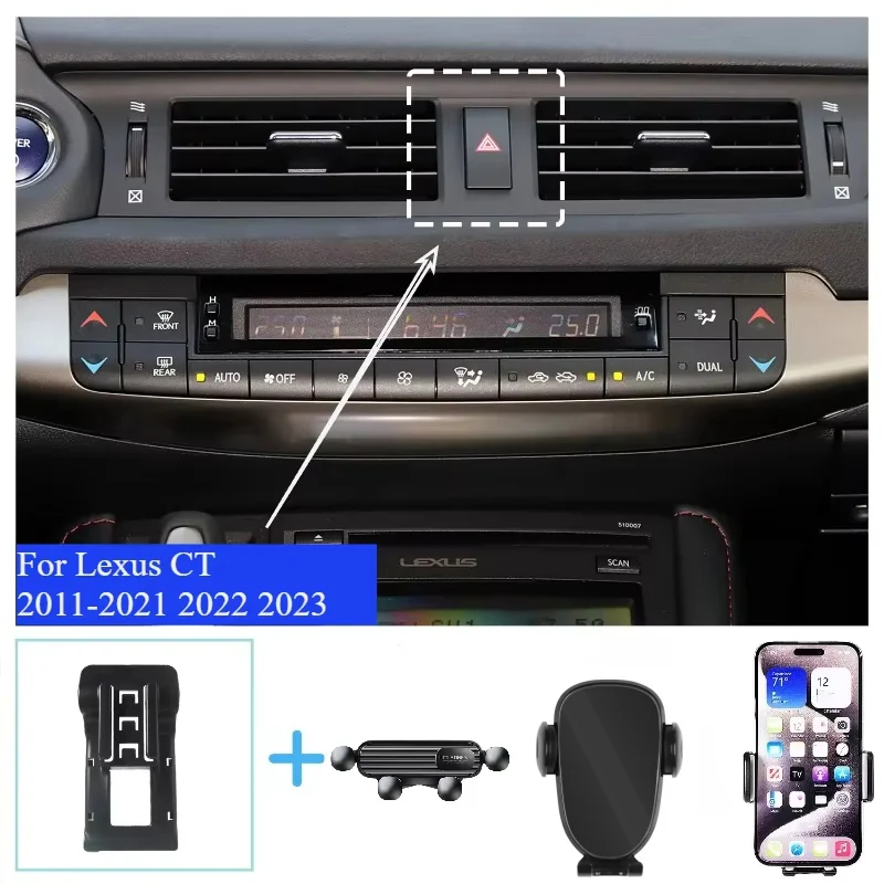 

Car Phone Holder For CCT 200h ZWA10 2011-2021 2022 2023 Wireless Charging Gravity Stand Phone Mount Base Car Accessories
