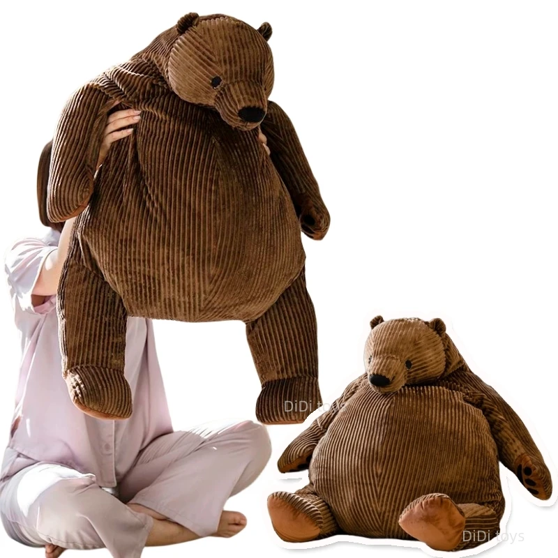 

100cm Giant Lifelike Brown Bear Toy Stuffed Animals Plushies Doll Simulation Bear Soft Kids Toys Gifts Anime Home Room Decor