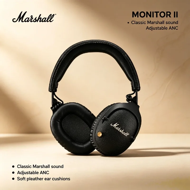 

2026 Marshall MONITOR II ANC Active Noise Cancelling Wireless Headset Subwoofer Music Sports Gaming Headphones Original Premium