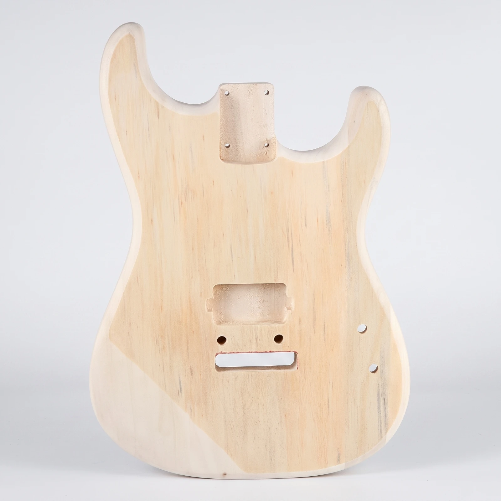 Solid Wood Unfinished Guitar Body with Pre Drilled Holes Pre Routed Cavities Blank for DIY Repairs