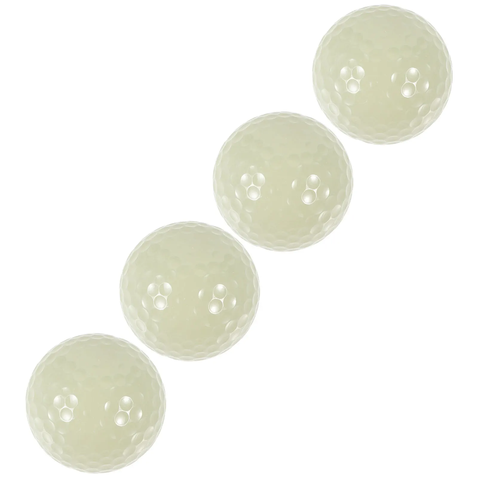 4 قطعة توهج في الظلام كرات الغولف مضيئة المطاط ليلة التدريب كرات الغولف قابلة لإعادة الاستخدام كرة جولف الفلورسنت للرياضة في الهواء الطلق