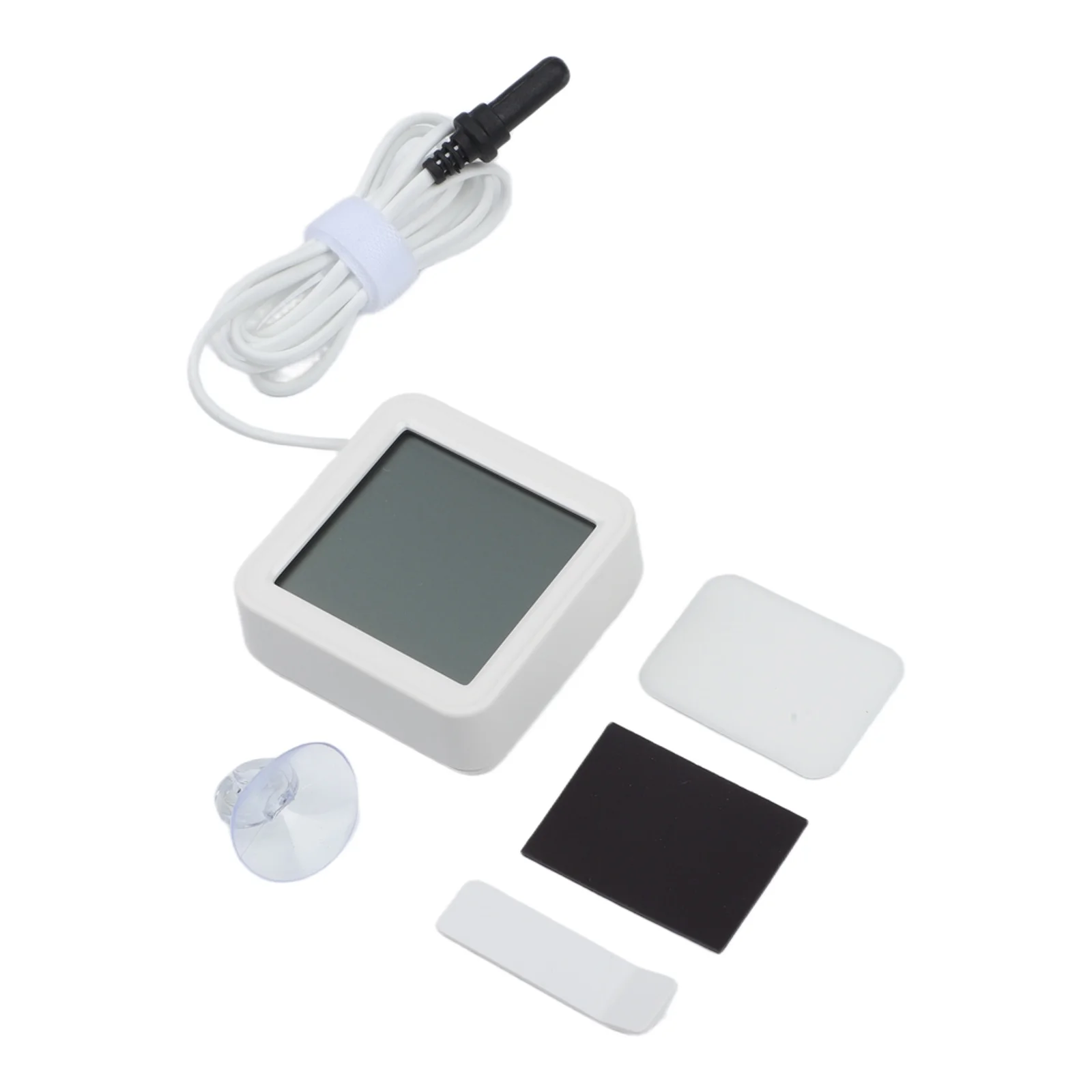 WiFi-Enabled External Probe Thermometer for Aquariums with Humidity Monitoring and Local Weather for information on LCD Display