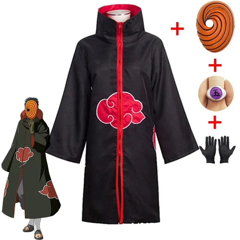 Anime Obito Cosplay Costume for Boys Obito Mask Carnival Halloween Costume Children Adult Suitable Height 135cm-185cm