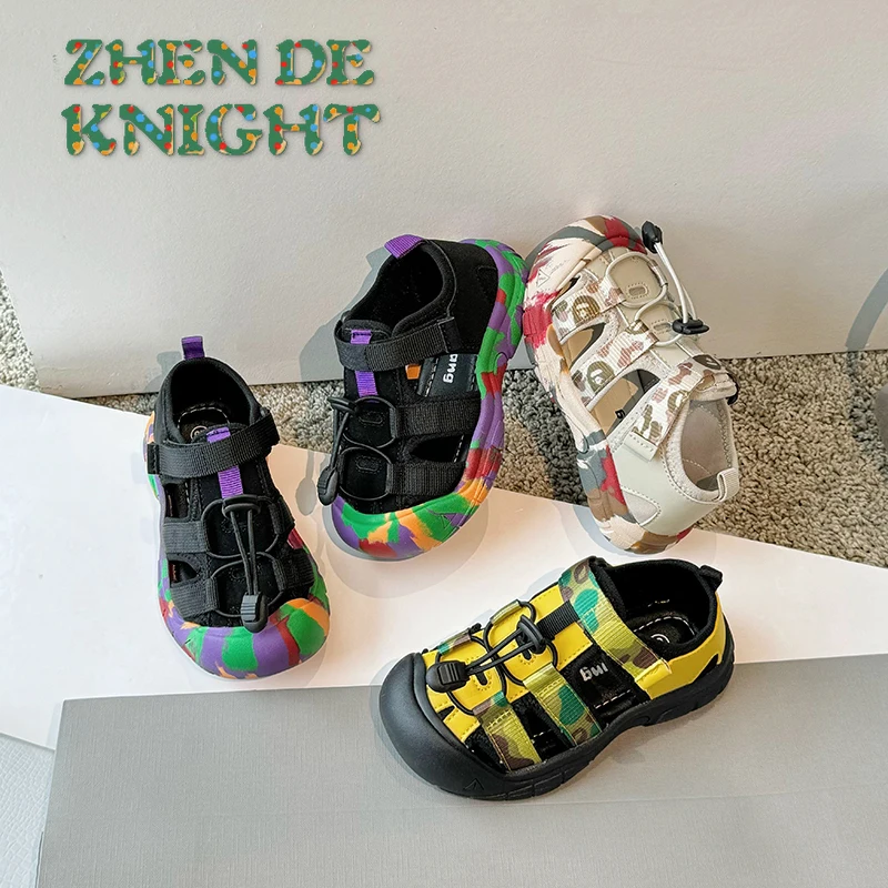 New Arrival 2024 Summer Children Fashion Designer Shoes For Boys Girls Beach Sandals Footwear Kids Closed Toe Toddler Sandals