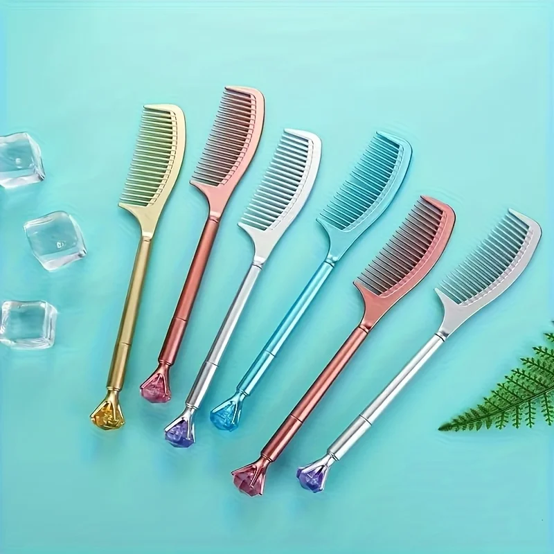 10 pieces of creative comb-shaped pens. Unique and interesting writing tools and gifts for schools and offices.