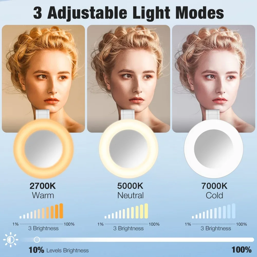 الهاتف الخليوي الثالث والعتاد ملء ضوء Led Selfie مصباح مصمم على شكل حلقة USB تهمة المحمولة الجمال فلاش صور الجمال ضوء لايف Selfie التحف