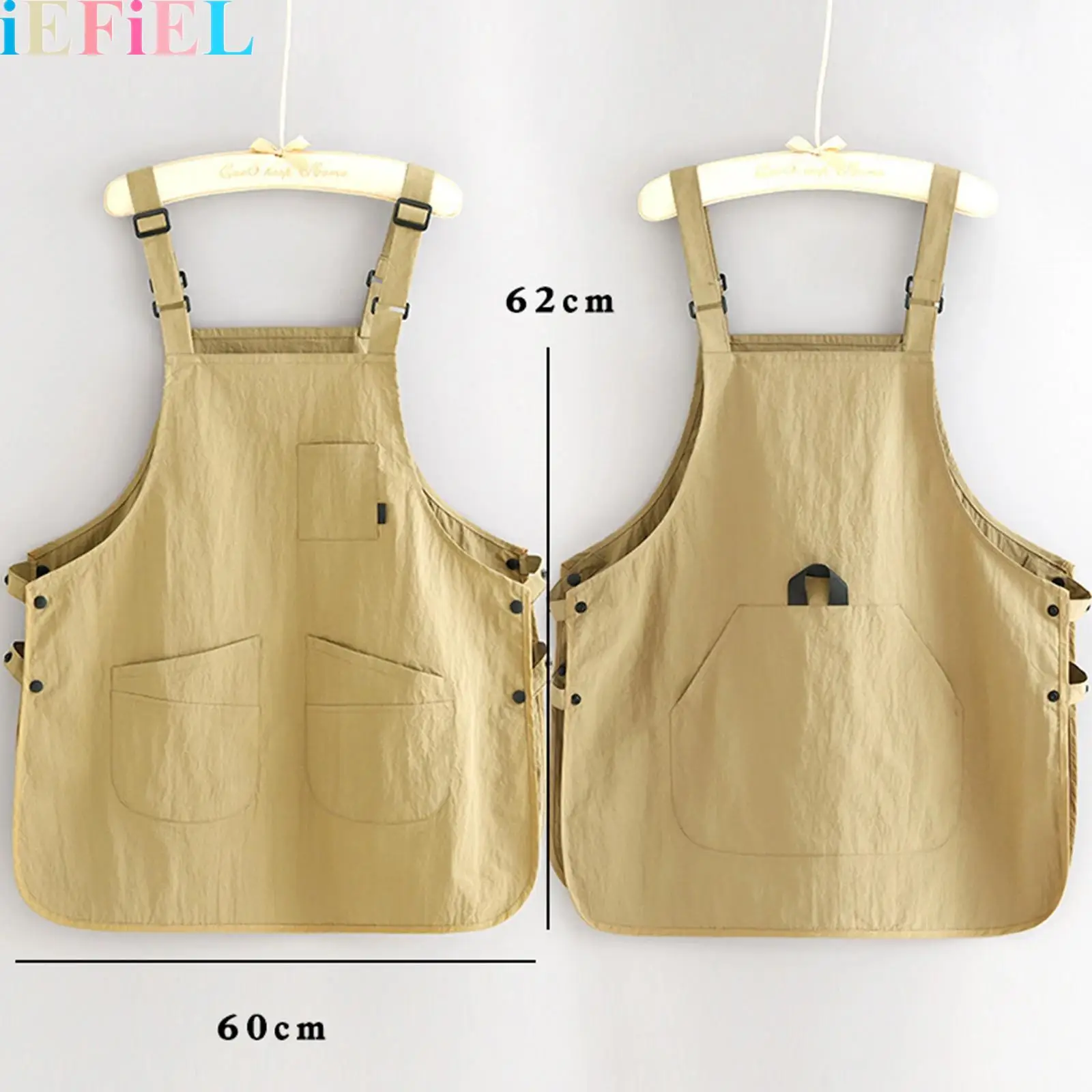 

Water-Repellent Apron for Women with Pockets Adjustable Stain-Resistant Work Apron for Kitchen Art Garden Pet Grooming