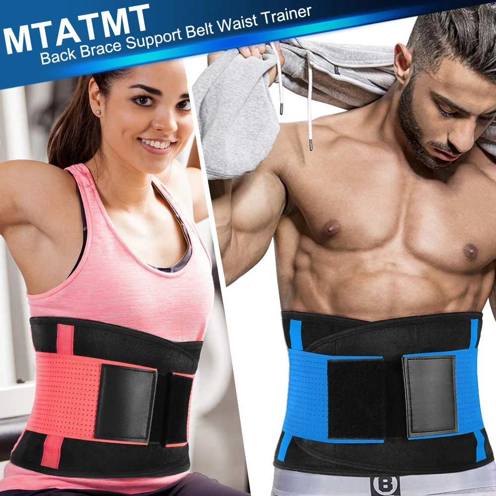 

Lumbar Back Brace Support Belt Waist Trainer Cincher Sweat Belt Postpartum Recovery Body Shaper for Lower Back Pain Women Men