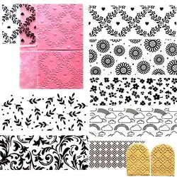 SNASAN Soft Pottery Polymer Clay Concave Convex Embossing Mold Flower Leaf Snowflake DIY Earrings Jewelry Making Tools