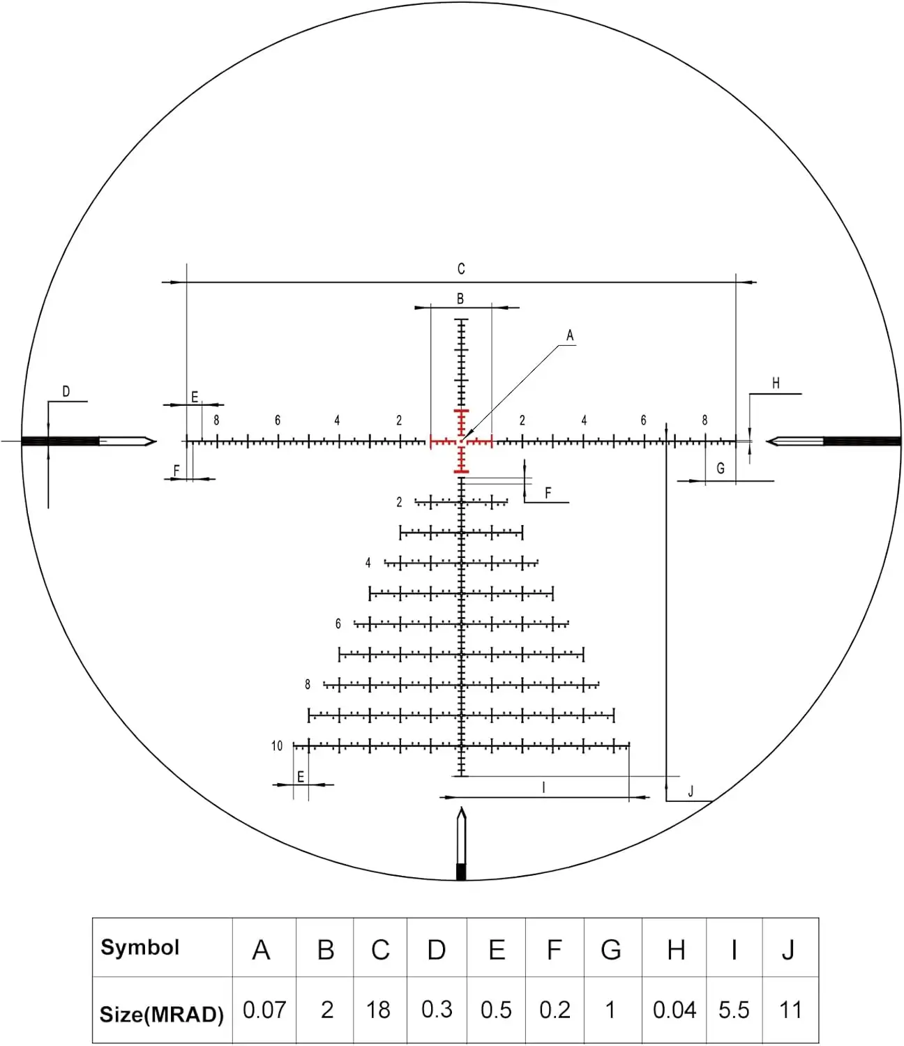 Rifle Scope FFP 0.1 Illuminated Reticle with Zero Stop 34mm Tube