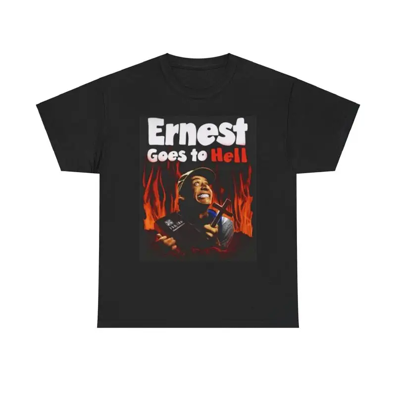Ernest Goes To Hell T Shirt Funny Vintage Poster Heavy Cotton