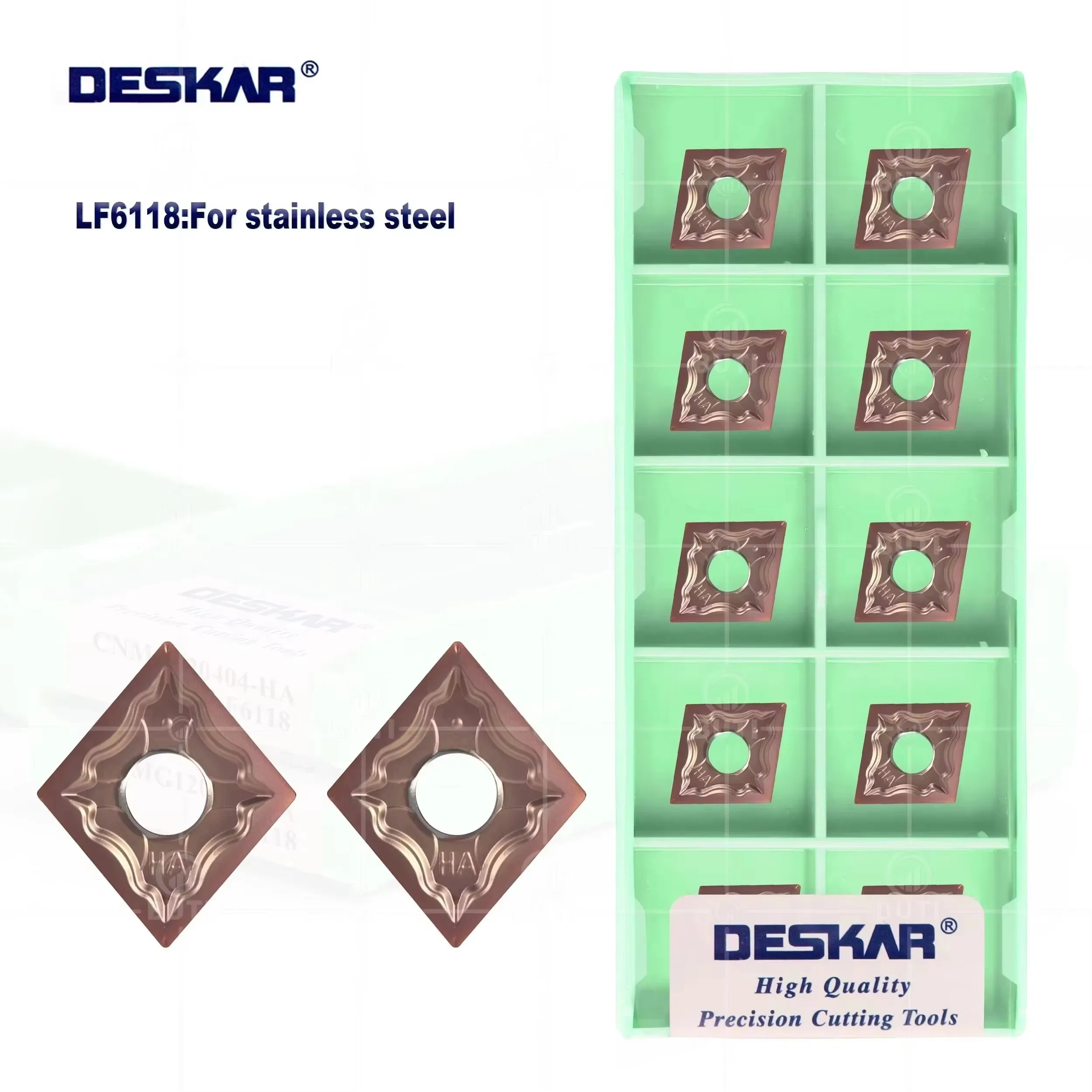 DESKAR Original Numerical Control Lathe Turning Blade CNMG120404-HA CNMG120408-HA LF6118 Processing Stainles Steel Cutting Tool