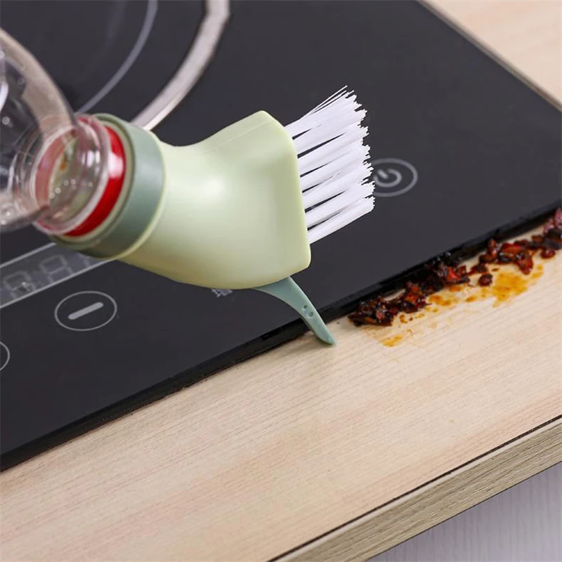 2024 Gap Cleaning Brush Multipurpose Household Corner Cleaning Gap Brush Connected Water Bottles Dry Wet Dual-purpose Brush Head