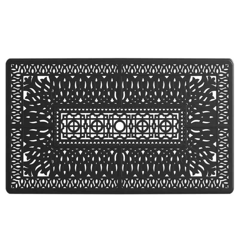 Set di mobili da giardino in alluminio pressofuso da 5 pezzi con cuscini marroni per la vita all'aperto