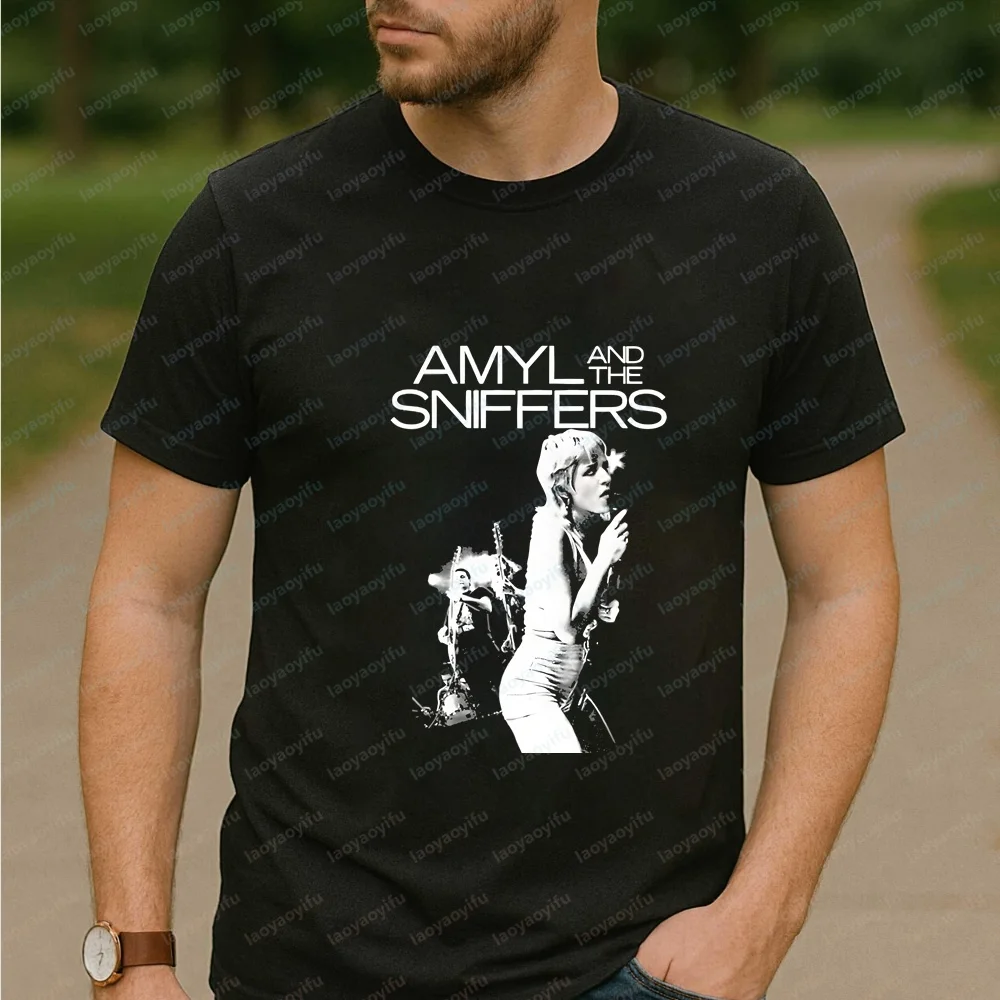 Punk Rock Fan Gift - Amyl and The Sniffers Trendy Short-sleeved Men's and Women's Universal Crew-neck Comfortable T-shirt