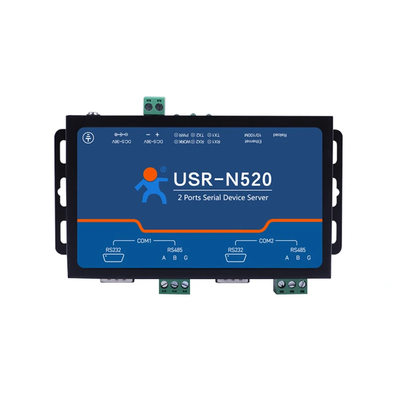 USR-N520 Serial Device Server-LAN Ethernet to RS232 RS485 RS422 Converter Industrial MQTTs Auto Control for Data Transmission