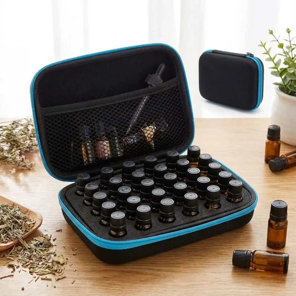 30 Slots 1-3 ML Insulin Vial Storage Case Shockproof Wear-resistant Essential Oils Carrying Box Large Capacity Waterproof