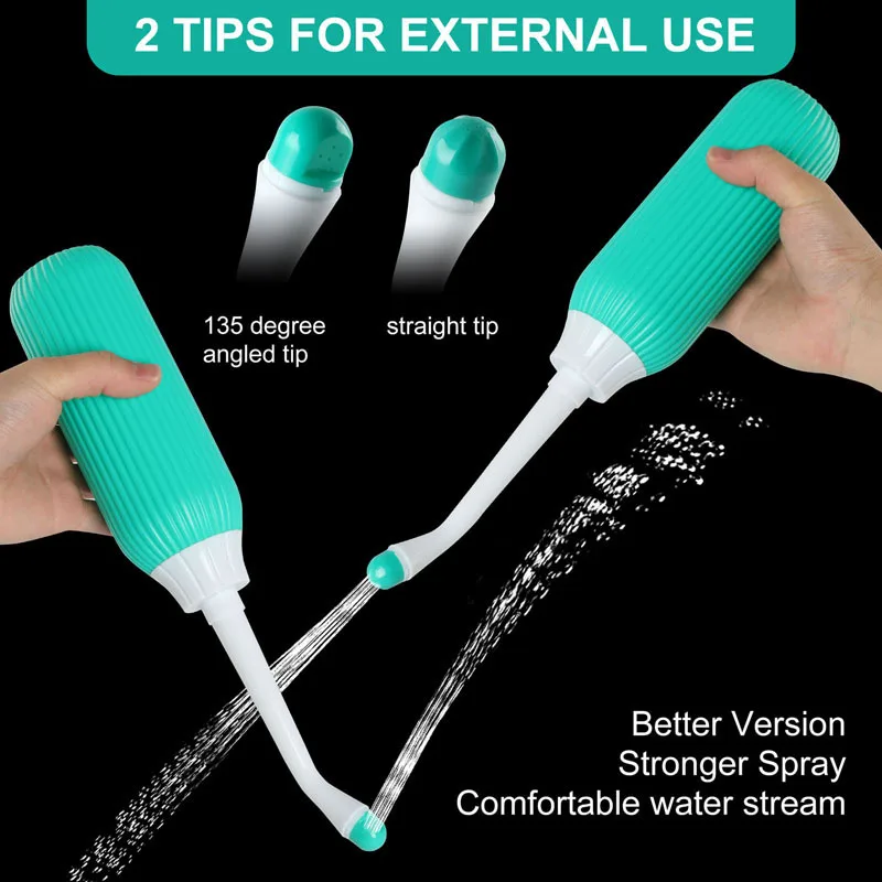 1PC 650ml Portable Bidet Eco-Friendly Plastics Travel Handheld Bidet Bottle with Retractable Spray Nozzle for Hygiene Cleansing