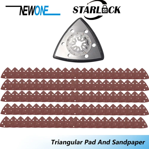 NEWONE Starlock 삼각형 폴란드어 톱 블레이드 및 사포 세트 폴란드어 목재 금속 세라믹에 맞는 전원 진동 도구 더