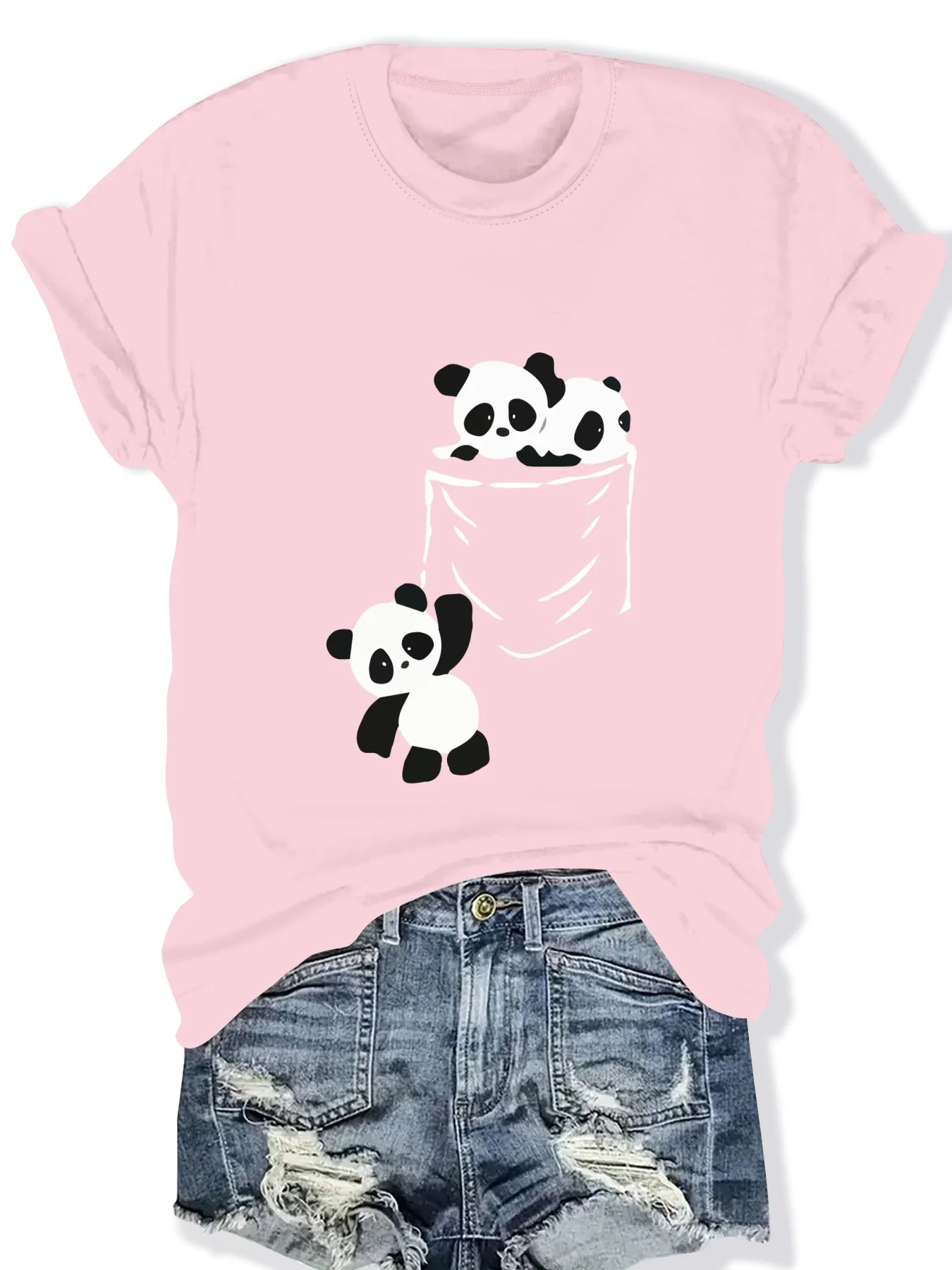 

Модная женская футболка с круглым вырезом и коротким рукавом с анималистичным принтом, стильная повседневная футболка с принтом