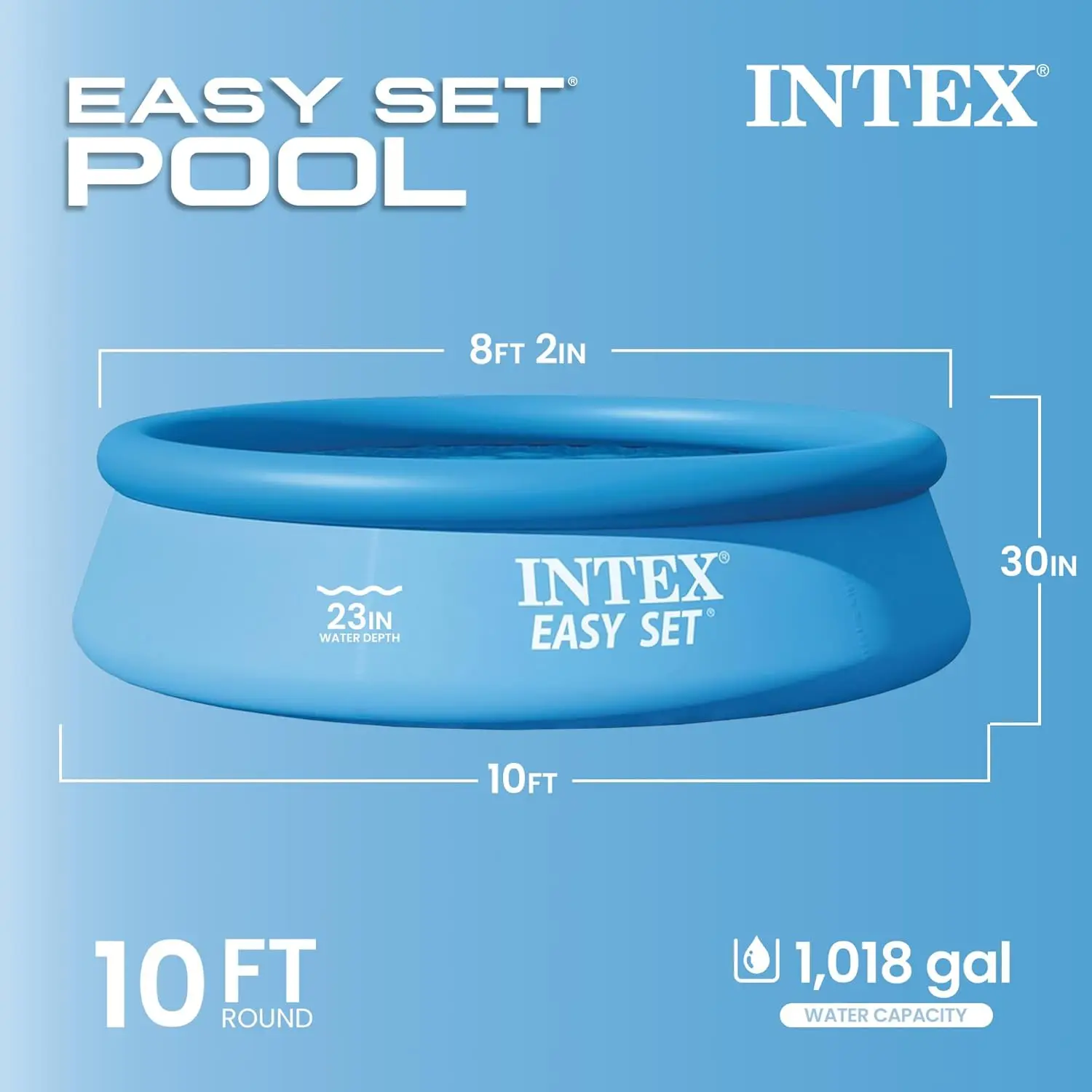28120EH Easy Set Inflatable Swimming Pool: 10ft x 30in