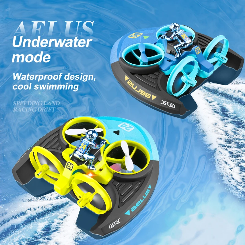 Mini Rc Drone Waterproof Headless Mode 4CH Remote Control Helicopter 3D Flip Air Land Sea Quadcopter Plane Kids Toys for Childre