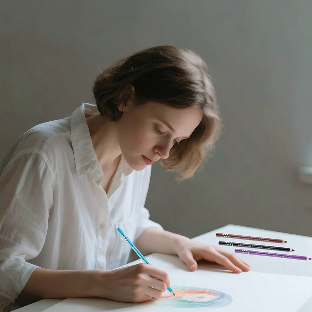 Art Drawing Pencils Oil Based Lead Coloring Sketching Professional Painting Tools Wood Stationery For School Students