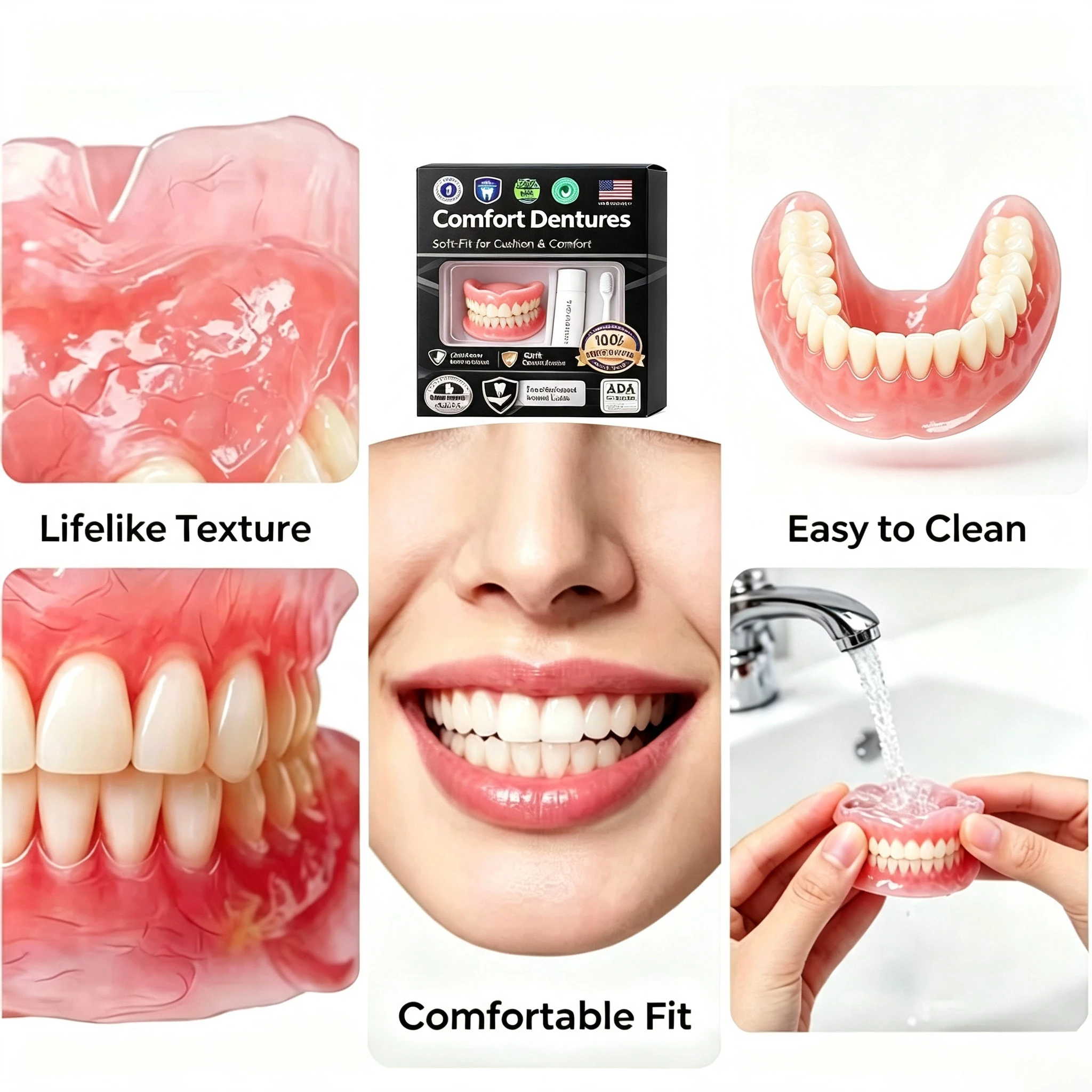 ivory-reusable-false-teeth-denture-kit-moldable-soft-silicone-storage-case-toothbrush-toothpaste-removal-hook-full-mouth