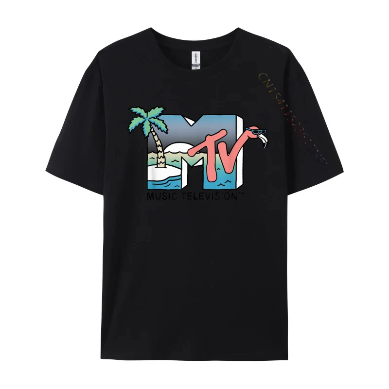 Beach Island Flamingo Vintage 2024 Fashion Men Top T-Shirt Customized Tops & Tees Cotton Fabric Print Tees