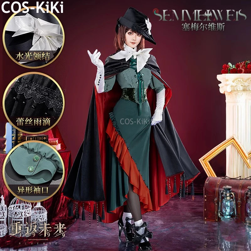 COS-KiKi Reverse:1999 Semmelweis Game Suit Gorgeous Dress Uniform Cosplay Costume Halloween Party Role Play Outfit Women S-XXL