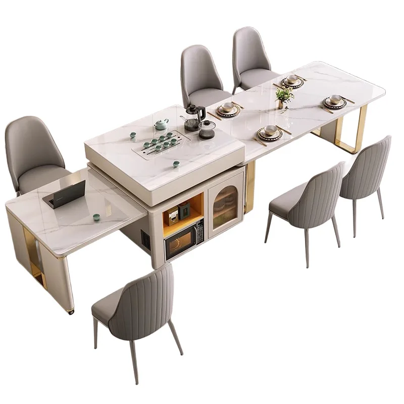 

Telescopic, rock slab, island, plus dining table, integrated, light luxury, household