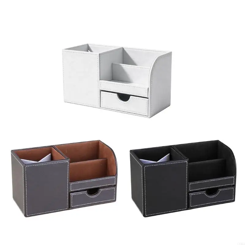 CORA Multi-Compartment Desktop Organizers for Desk Pen, Note, and Cards