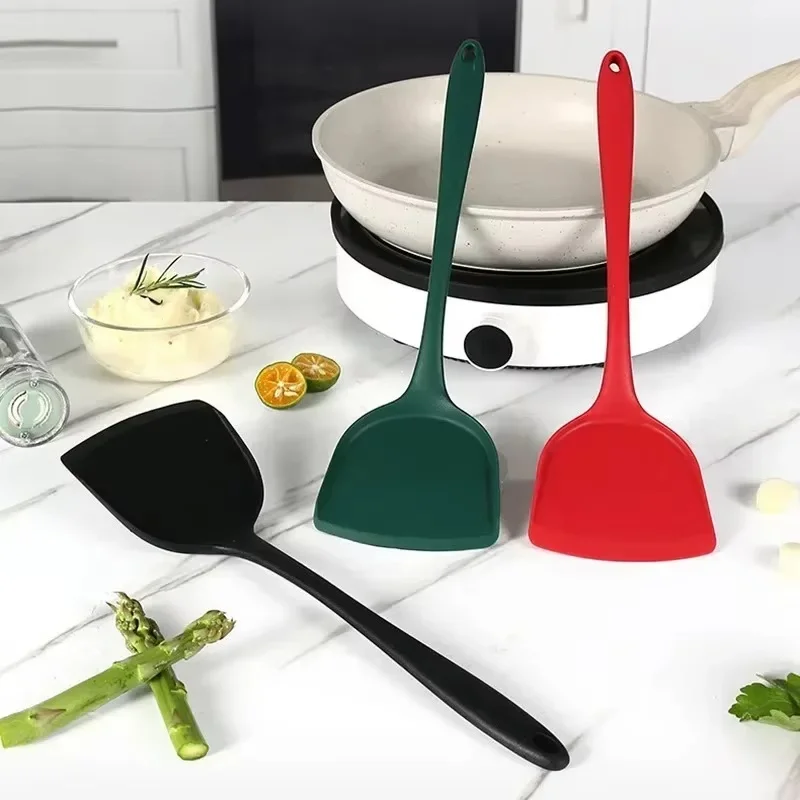 All-in-One Silicone Spatula Kitchen Items Heat Resistant Non-Stick Frying Pan Spatula Household Silicone Chinese Spatula