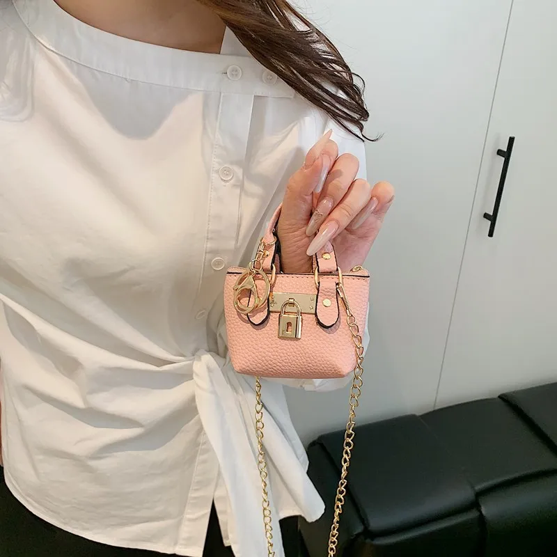 2026 NEW Hand-held Small Square Bag Summer New Classic Children Carrying One-shoulder Messenger Wallet Keychain