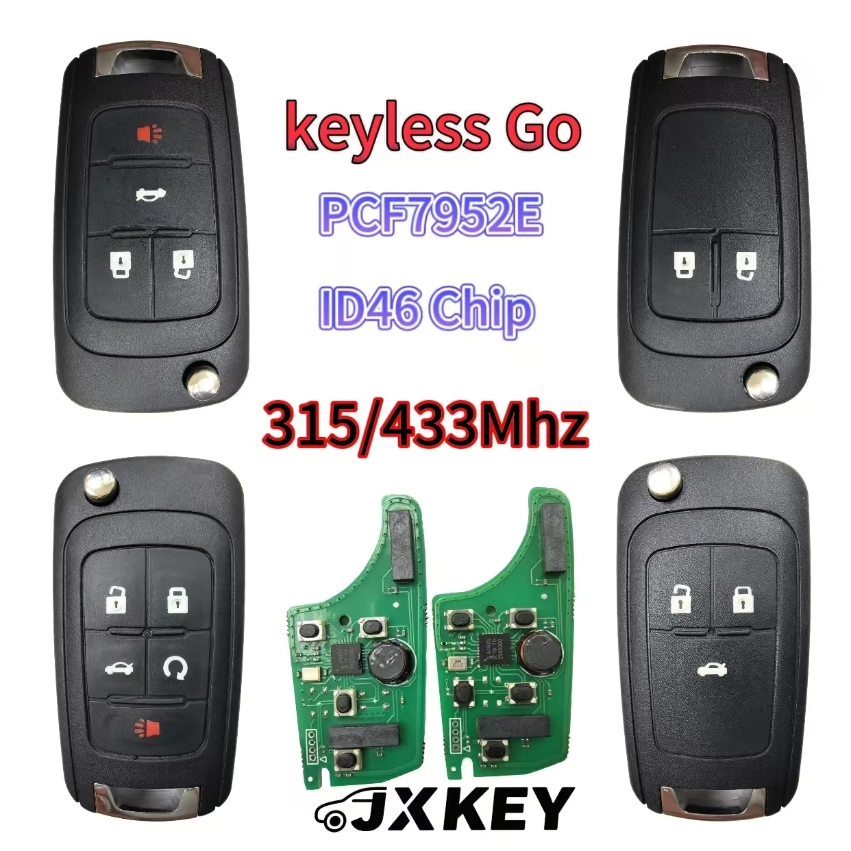 KeylessGo ID46 315/433MHz Smart Remote Key for Chevrolet Cruze Aveo Orlando Trax Buick Lacrosse Encore Regal Verano Opel Vauxhal